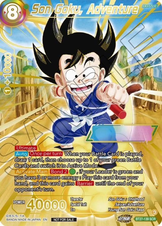 Son Goku, Adventure (Serial Numbered) BT27-139 Secret Rare Foil