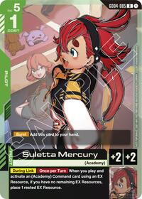 Suletta Mercury (GD04 Release Event) | Gundam Promotional Cards | Rare | Holofoil | #GD04-085