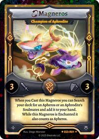 Magneros - Champion of Aphrodite | Shattered Stars Chapter 3 [SS3] | SR | Reverse Holo | #SS3-R01