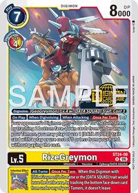RizeGreymon (Welcome Tamers Pack Vol.2) | Starter Deck 24: Data Squad Release Event Cards | Rare | Foil | #ST24-06 R
