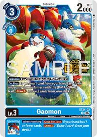 Gaomon (Welcome Tamers Pack Vol.2) | Starter Deck 24: Data Squad Release Event Cards | Common | Foil | #ST24-02 C