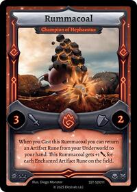 Rummacoal - Champion of Hephaestus | Divine Champions: Sunstrike Starter Decks | C | Normal | #SST-SD011