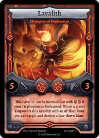 Lavalith - Champion of Hephaestus | Divine Champions: Sunstrike Starter Decks | R | Normal | #SST-SD012