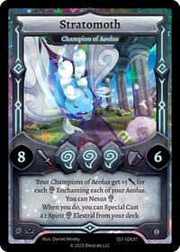 Stratomoth - Champion of Aeolus | Divine Champions: Sunstrike Starter Decks | R | Holo | #SST-SD037