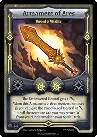 Armament of Ares - Sword of Vitality | Divine Champions: Sunstrike Starter Decks | UC | Normal | #SST-SD090