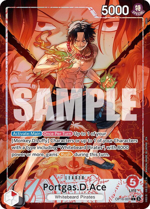 Portgas.D.Ace (001) (Alternate Art) OP16-001 L Foil