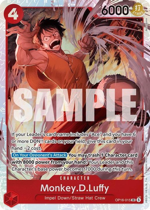 Monkey.D.Luffy OP16-015 SR Foil