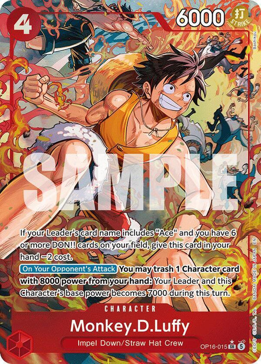 Monkey.D.Luffy (Alternate Art) OP16-015 SR Foil