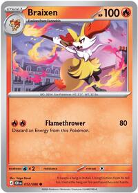 Braixen | ME04: Chaos Rising | Common | Reverse Holofoil | #012/086