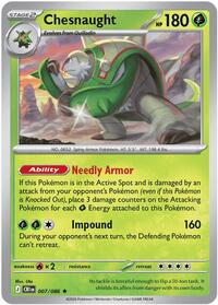Chesnaught | ME04: Chaos Rising | Rare | Holofoil | #007/086