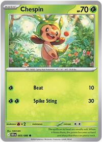 Chespin - 005/086 | ME04: Chaos Rising | Common | Normal | #005/086