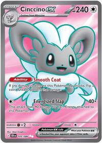 Cinccino ex - 105/086 | ME04: Chaos Rising | Ultra Rare | Holofoil | #105/086