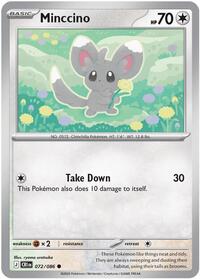 Minccino | ME04: Chaos Rising | Common | Reverse Holofoil | #072/086