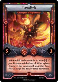 Lavalith - Champion of Hephaestus | Divine Champions: Sunstrike | R | Holo | #SST-015