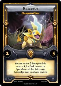 Raiceros - Champion of Hera | Divine Champions: Sunstrike | C | Reverse Holo | #SST-034