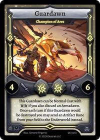 Guardawn - Champion of Ares | Divine Champions: Sunstrike | UC | Reverse Holo | #SST-073