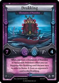 Drakking - Champion of Poseidon | Divine Champions: Sunstrike | R | Reverse Holo | #SST-077