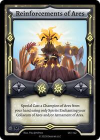Reinforcements of Ares | Divine Champions: Sunstrike | R | Reverse Holo | #SST-102