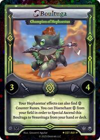 Boultuga - Champion of Hephaestus | Divine Champions: Sunstrike | SR | Reverse Holo | #SST-R01