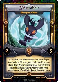 Astrabbit - Champion of Hera | Divine Champions: Sunstrike | SR | Reverse Holo | #SST-R04