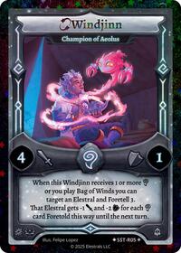 Windjinn - Champion of Aeolus | Divine Champions: Sunstrike | SR | Reverse Holo | #SST-R05