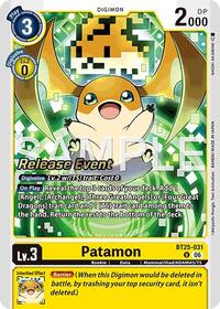 Patamon | Dual Revolution Release Event Cards | Uncommon | Foil | #BT25-031 U