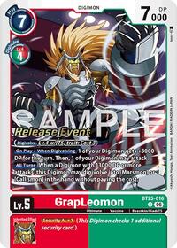 GrapLeomon | Dual Revolution Release Event Cards | Rare | Foil | #BT25-016 R