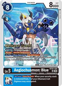 Aegiochusmon: Blue | Dual Revolution Release Event Cards | Rare | Foil | #BT25-025 R