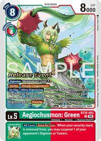 Aegiochusmon: Green | Dual Revolution Release Event Cards | Rare | Foil | #BT25-053 R