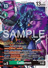 Callismon | Dual Revolution Release Event Cards | Rare | Foil | #BT25-058 R