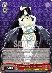 Dedicated Solely to You, Albedo (HRR) | Nazarick: Tomb of the Undead Vol.3 Extra Booster | Holo Double Rare | Normal | #OVL/SE51-E47H HRR