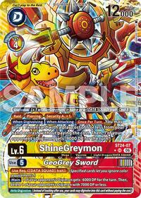 ShineGreymon // GeoGrey Sword (Dual Revolution Release Event Winner) | Dual Revolution Release Event Cards | Super Rare | Foil | #ST24-07 SR