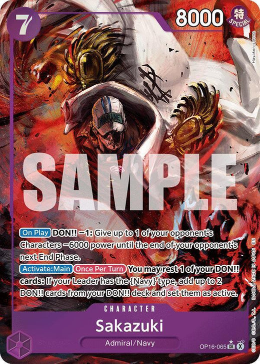 Sakazuki (Alternate Art) OP16-065 SR Foil