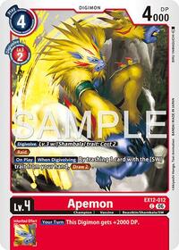 Apemon | Digital World Shambala | Common | Normal | #EX12-012 C