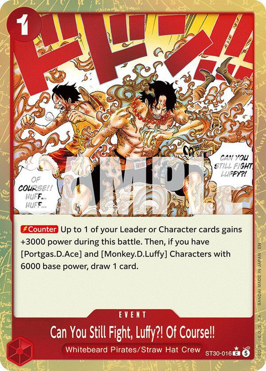 Can You Still Fight, Luffy?! Of Course!! (Parallel) ST30-016 C Foil