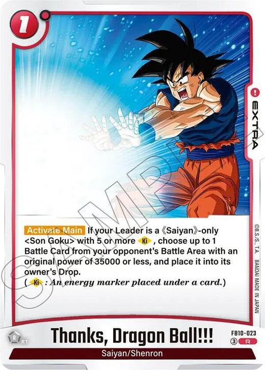 Thanks Dragon Ball!!! FB10-023 Rare Holofoil