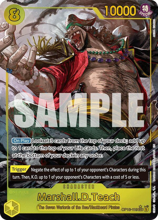 Marshall.D.Teach (119) (Alternate Art) OP16-119 SEC Foil