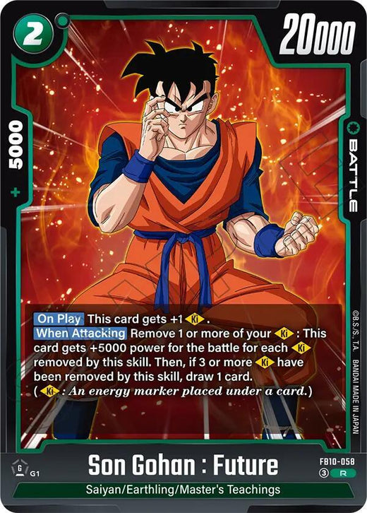 Son Gohan : Future - FB10-058 Rare Holofoil