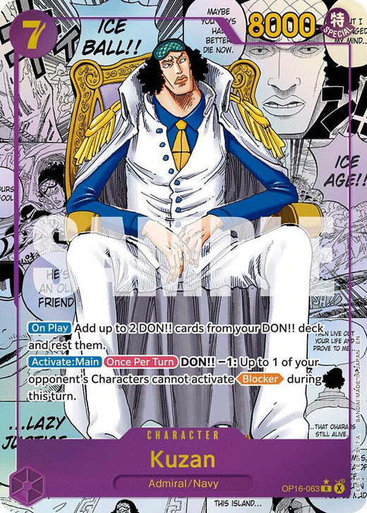 Kuzan (Manga) OP16-063 R Foil