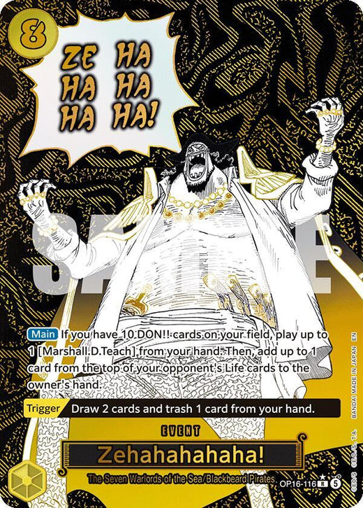 Zehahahahaha! (Alternate Art) OP16-116 R Foil