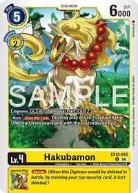 Hakubamon | Digital World Shambala | Uncommon | Normal | #EX12-043 U