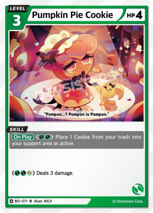 Pumpkin Pie Cookie BS1-071 Rare