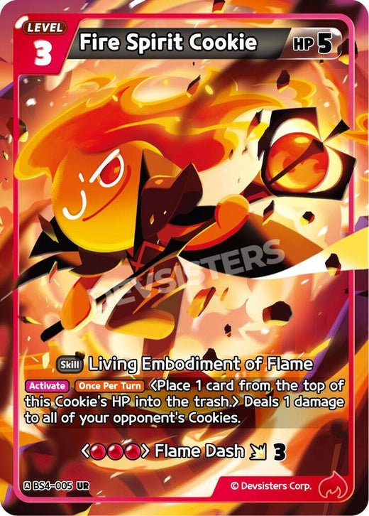 Fire Spirit Cookie BS4-005 Ultra Rare Foil