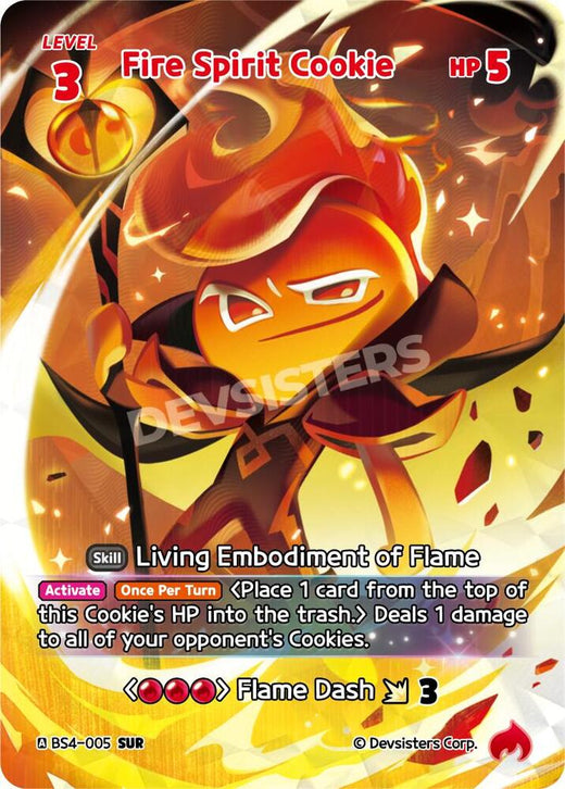 Fire Spirit Cookie (SUR) BS4-005 Secret Ultra Rare