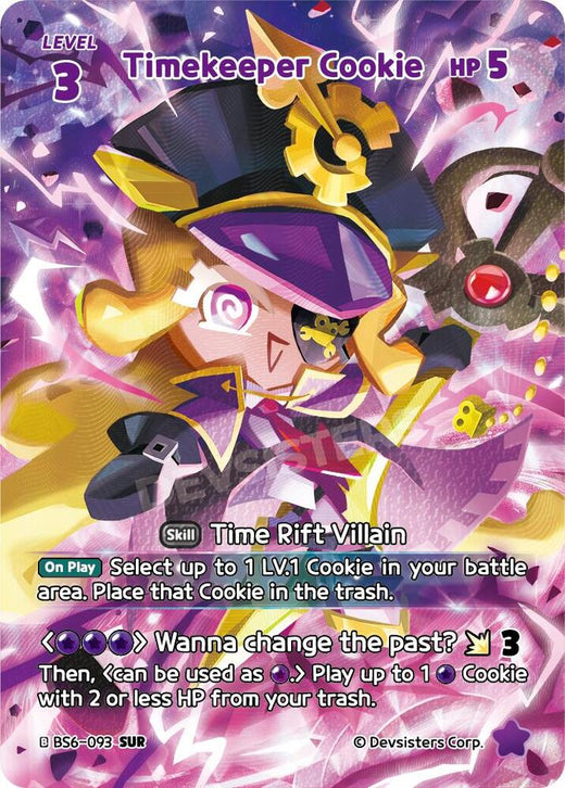 Timekeeper Cookie (093) (SUR) BS6-093 Secret Ultra Rare Foil
