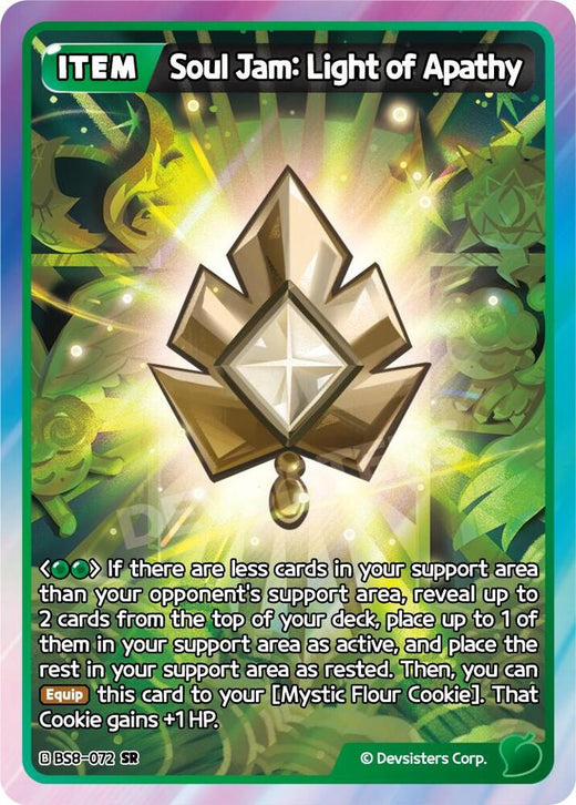 Soul Jam: Light of Apathy BS8-072 Super Rare Foil