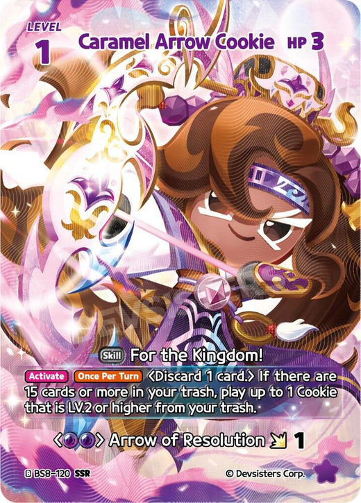 Caramel Arrow Cookie (SSR) BS8-120 Secret Super Rare
