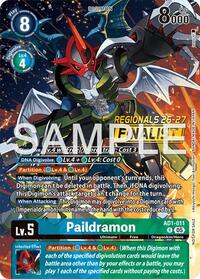 Paildramon - AD1-011 (Regionals 26-27 Season 2 Finalist) | Advanced Booster Digimon Generation | Rare | Foil | #AD1-011 R