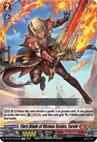Flare Blade of Vicious Scales, Farvid | DZ-BT14: Envoys of the Crimson Moon | C | Normal | #DZ-BT14/077EN