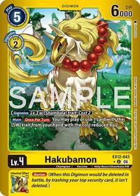 Hakubamon (Limited Foil) | Digital World Shambala | Uncommon | #EX12-043 U